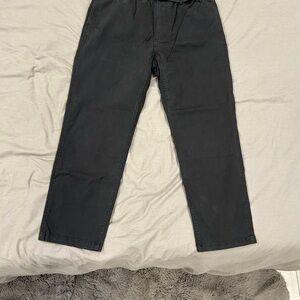 Black Chino Pants with Straight-Leg Cut